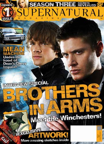 Photo de la couverture d'un magasine sur la série Supernatural