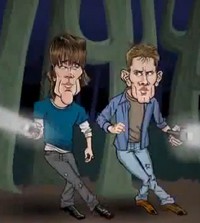 Image des frères Winchesters dans le cartoon GleeVR