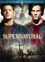 Couverture du coffret DVD de la saison 4 de la série Supernatural