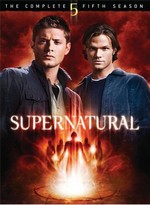Couverture du coffret DVD de la saison 5 de la série Supernatural