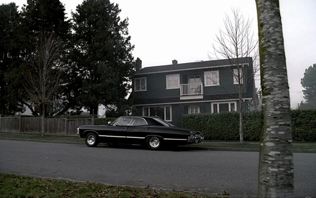 L'impala devant une maison